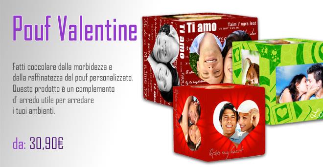 Pouf con foto per arredare a san valentino