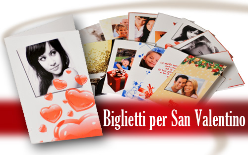 Biglietti personalizzati con foto Auguri personalizzati per San Valentino con le immagini del tuo amore
