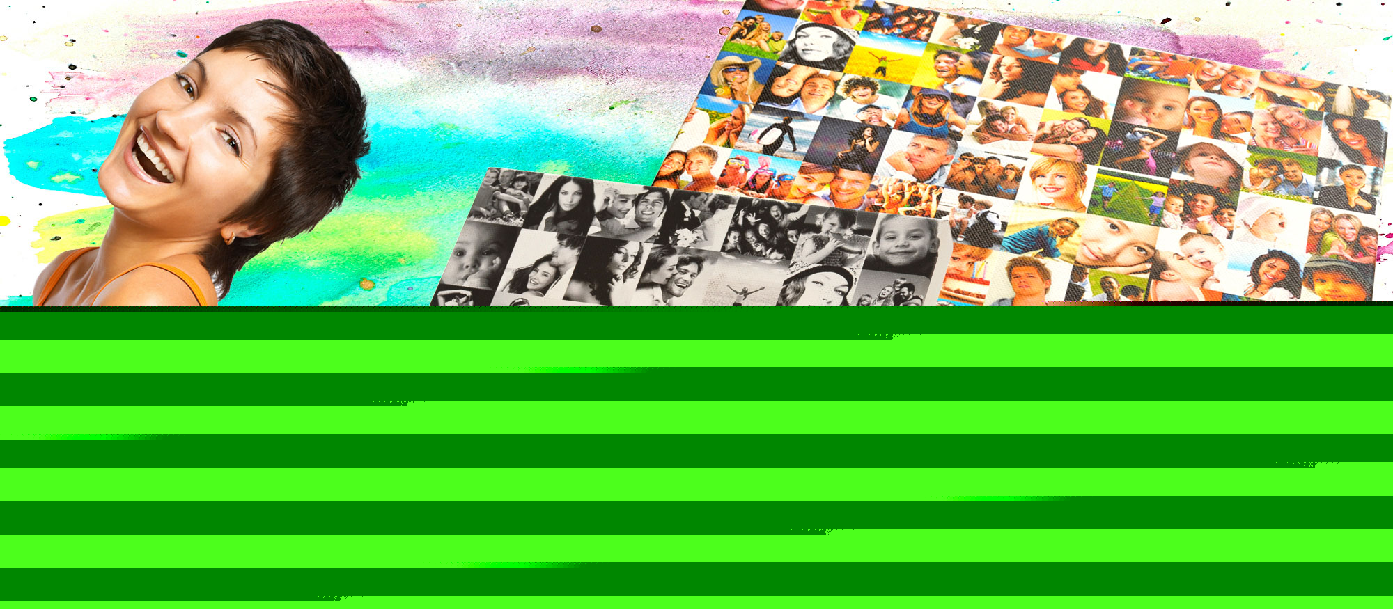 Foto collage su tela Collage di ricordi stampati su tela pittorica canvas