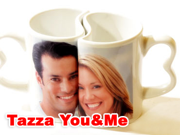 coppia di tazze con immagine 