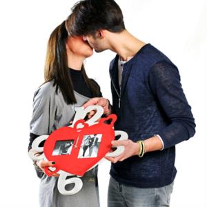 orologio love a forma di cuore personalizzato con foto
