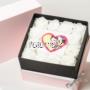 flower box personalizzato con rose stabilizzate