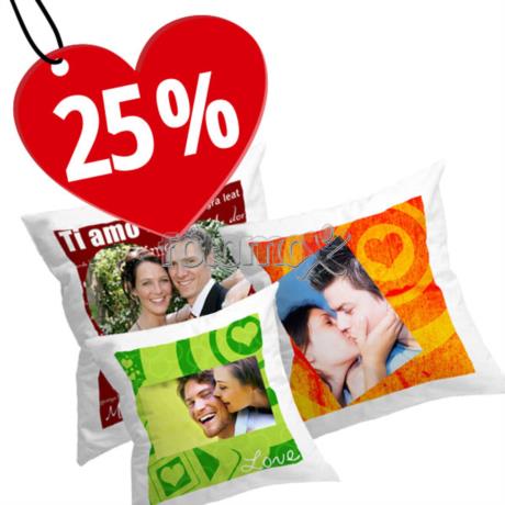 foto su cuscino per san valentino idea