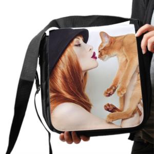 Borsa personalizzata con foto a tracolla