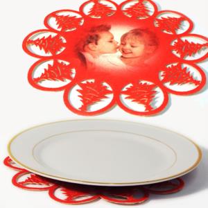 sottopiatto personalizzato con foto in feltro