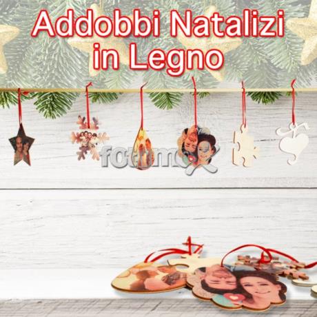 Decorazioni in legno per albero di Natale
