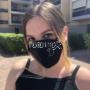 mascherina protettiva in tessuto personalizzata con strass