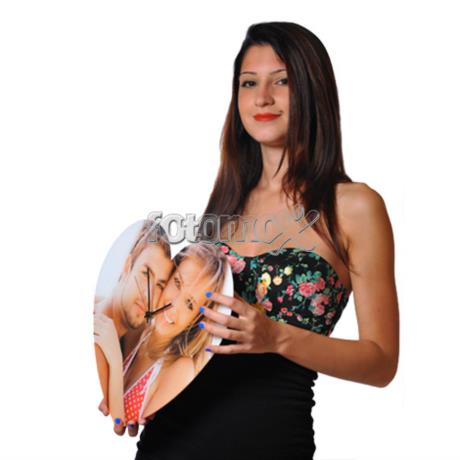 Orologio in vetro a cuore con foto