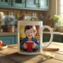 tazza colorata in plastica personalizzata con foto