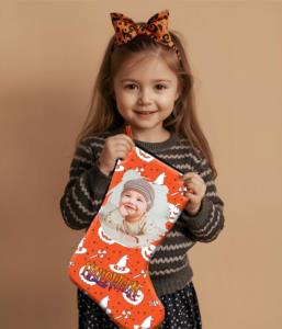 calza di halloween in tessuto personalizzata con foto