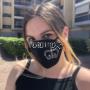 mascherina visto in tessuto personalizzata con decori in strass