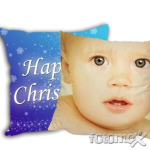 Cuscino personalizzato con foto stampato su tessuto scamosciato