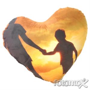 Cuscino personalizzato con foto stampato su tessuto scamosciato
