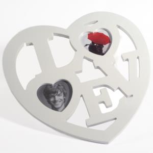 cornice a forma di cuore personalizzata con foto