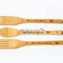 mestolo in legno da cucina personalizzato ad incisione